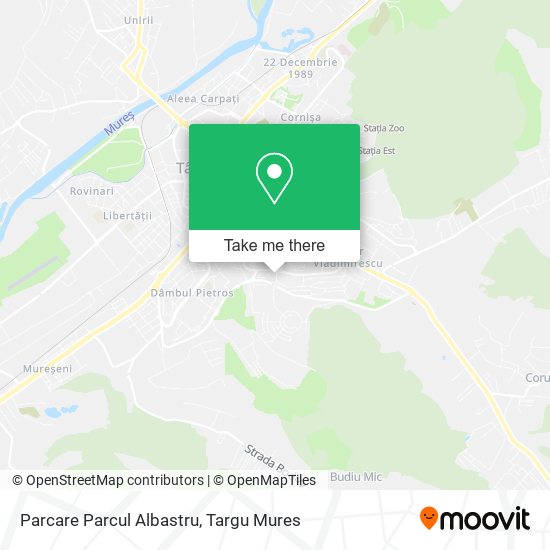 Parcare Parcul Albastru map