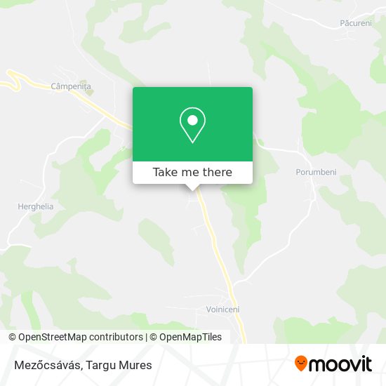 Mezőcsávás map