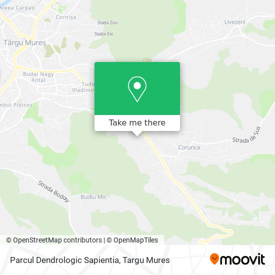 Parcul Dendrologic Sapientia map