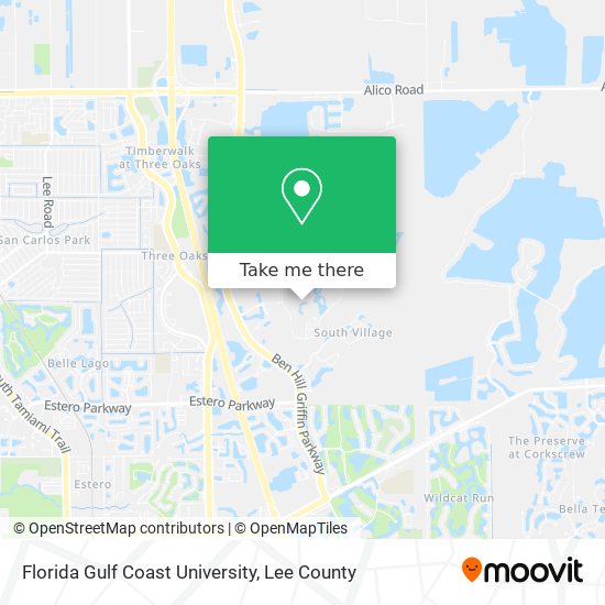 Florida Gulf Coast University map