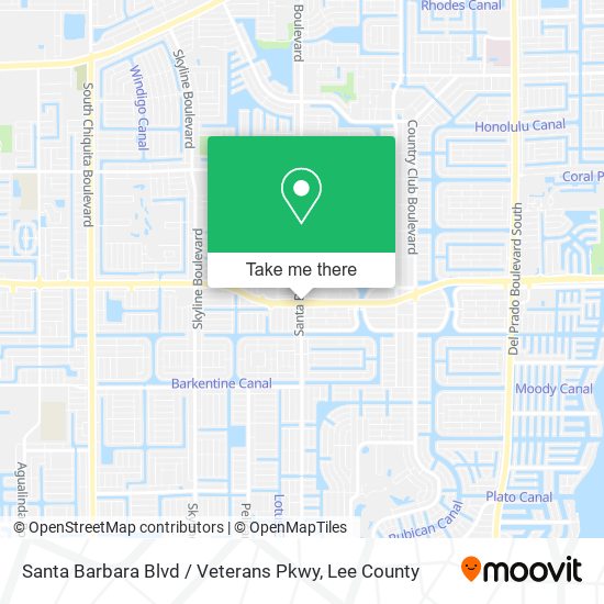 Santa Barbara Blvd / Veterans Pkwy map