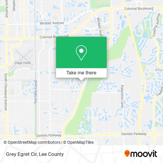 Mapa de Grey Egret Cir
