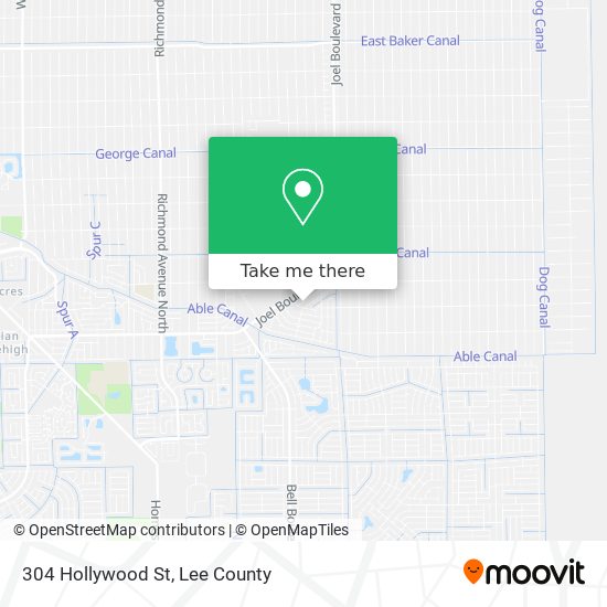 Mapa de 304 Hollywood St