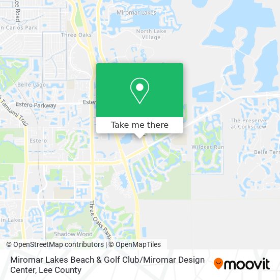 Miromar Lakes Beach & Golf Club / Miromar Design Center map