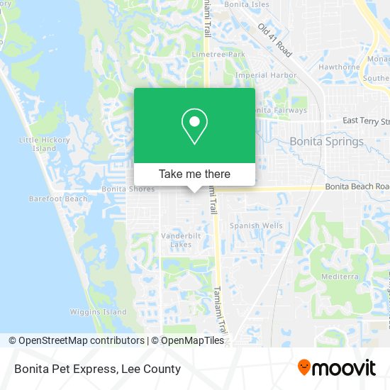 Mapa de Bonita Pet Express