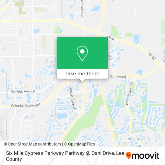 Mapa de Six Mile Cypress Parkway Parkway @ Dani Drive