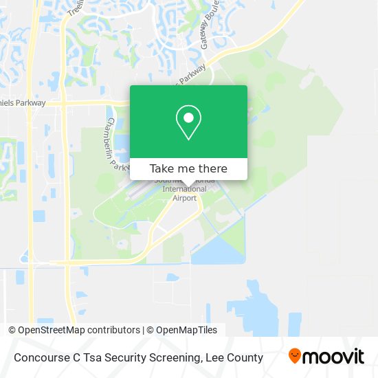 Mapa de Concourse C Tsa Security Screening