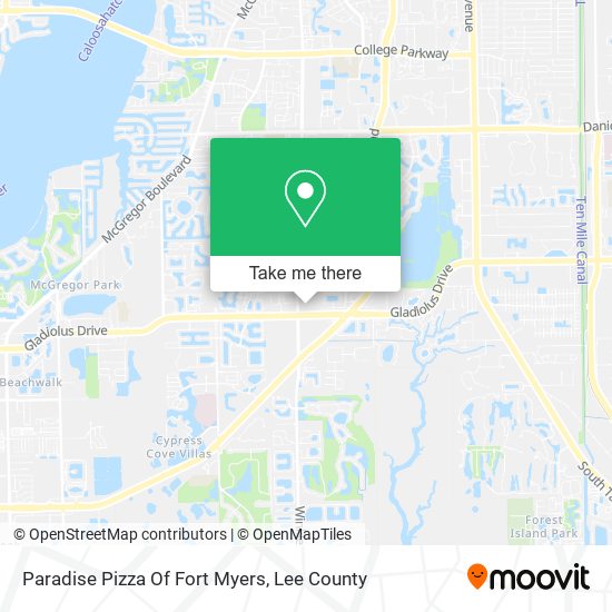 Mapa de Paradise Pizza Of Fort Myers