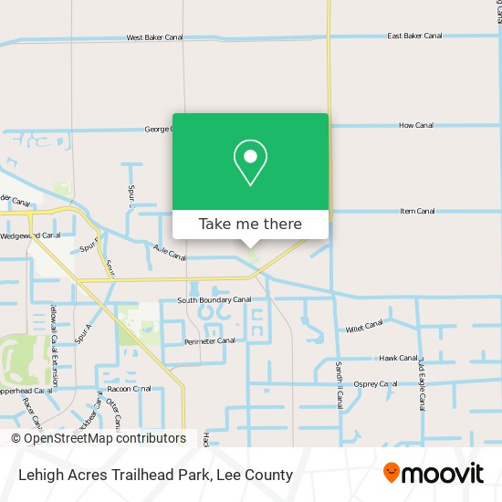 Lehigh Acres Trailhead Park map