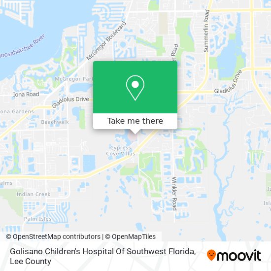 Golisano Children's Hospital Of Southwest Florida map