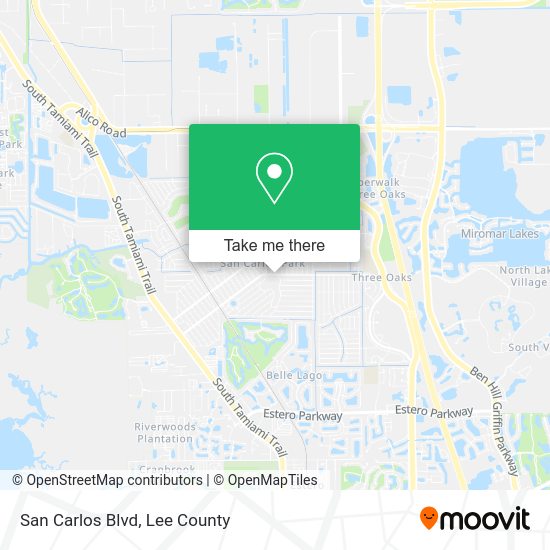 Mapa de San Carlos Blvd