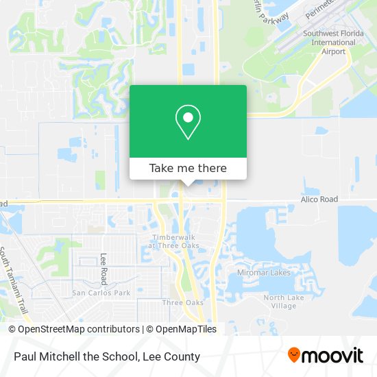 Paul Mitchell the School map