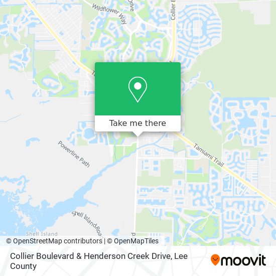 Mapa de Collier Boulevard & Henderson Creek Drive