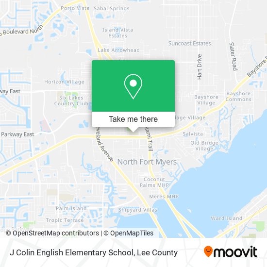 J Colin English Elementary School map