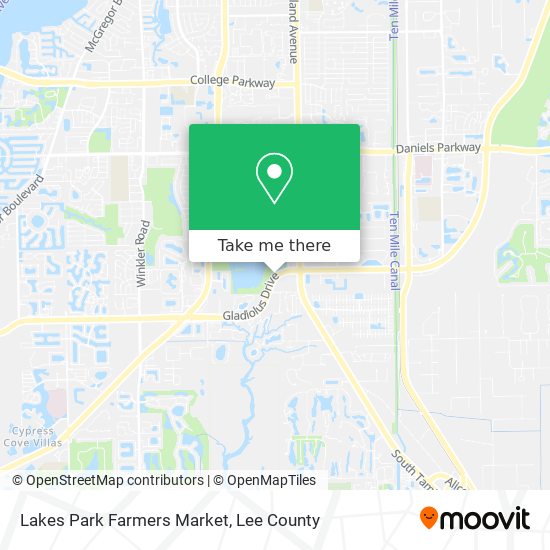 Lakes Park Farmers Market map