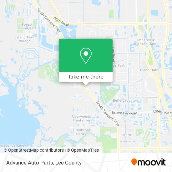 Advance Auto Parts map