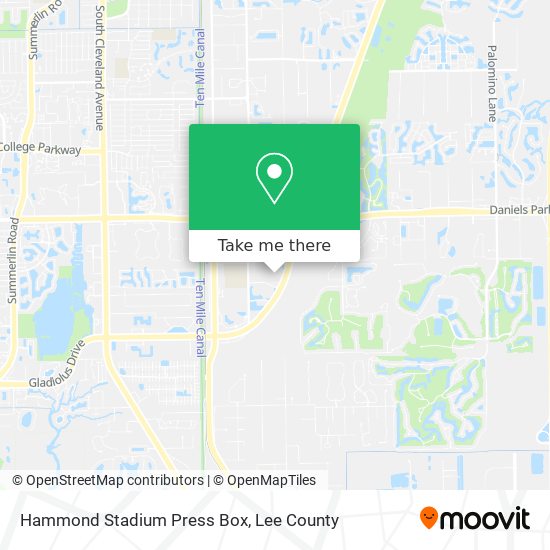 Mapa de Hammond Stadium Press Box