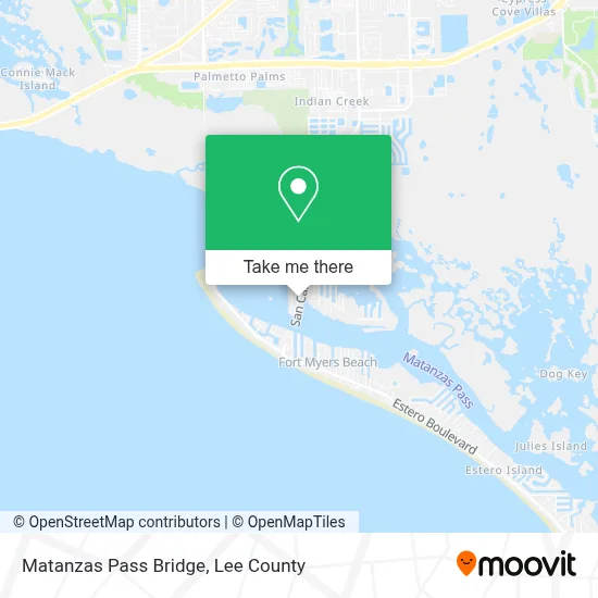 Matanzas Pass Bridge map