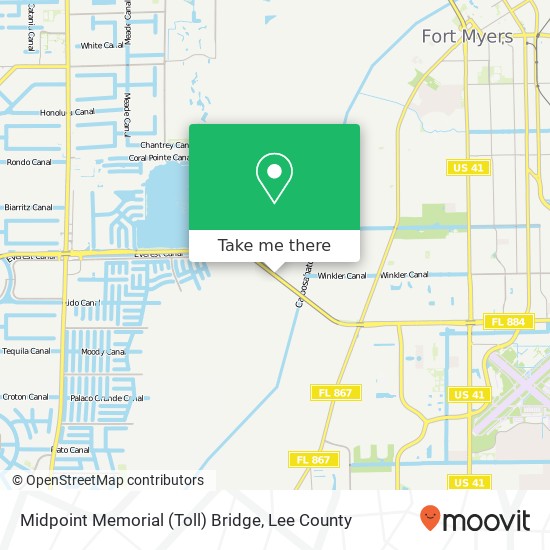 How to get to Midpoint Memorial (Toll) Bridge in Lee County by Bus?