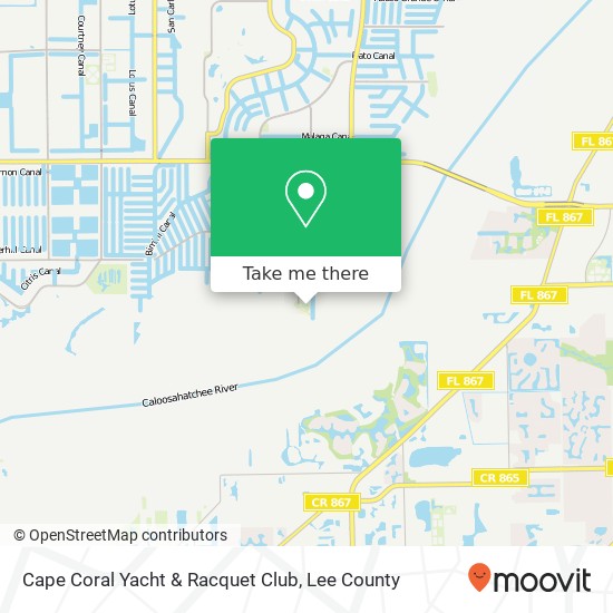 Cape Coral Yacht & Racquet Club map