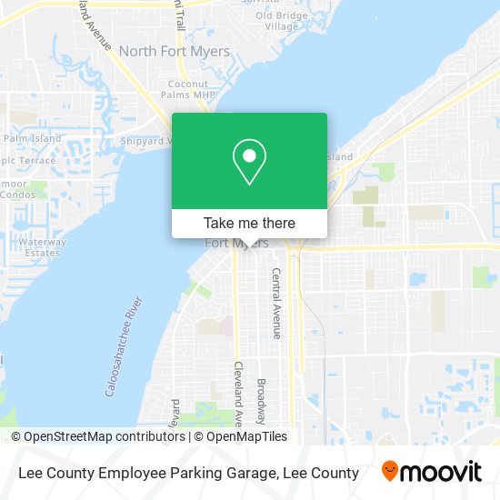 Lee County Employee Parking Garage map