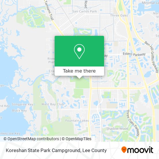 Mapa de Koreshan State Park Campground