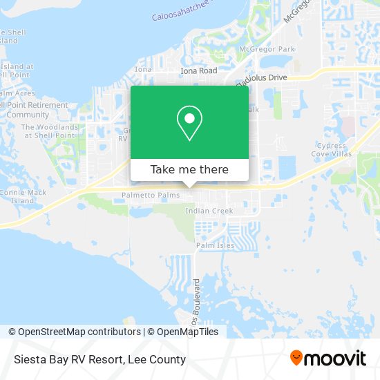 Mapa de Siesta Bay RV Resort