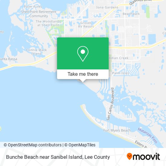 Bunche Beach near Sanibel Island map