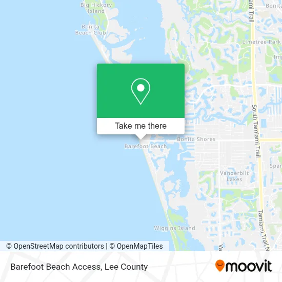 Barefoot Beach Access map