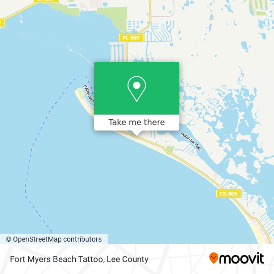 Mapa de Fort Myers Beach Tattoo