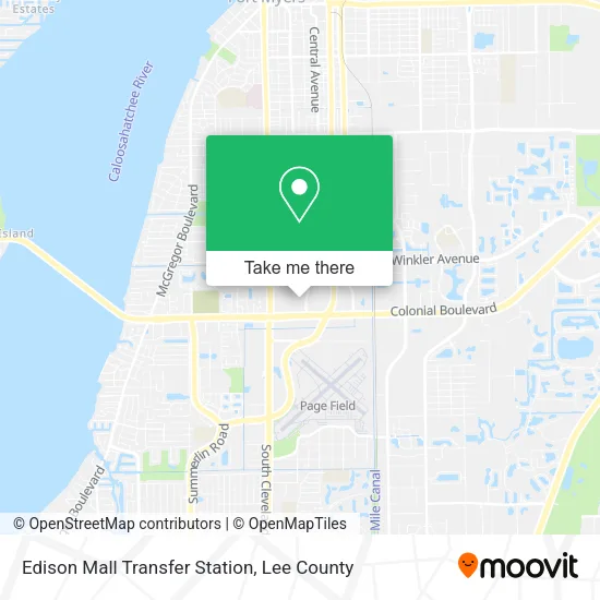 Edison Mall Transfer Station map