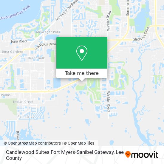 Mapa de Candlewood Suites Fort Myers-Sanibel Gateway