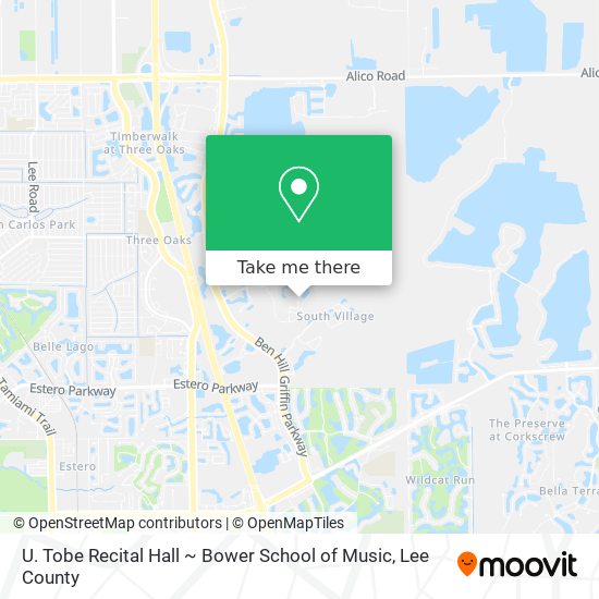 U. Tobe Recital Hall ~ Bower School of Music map