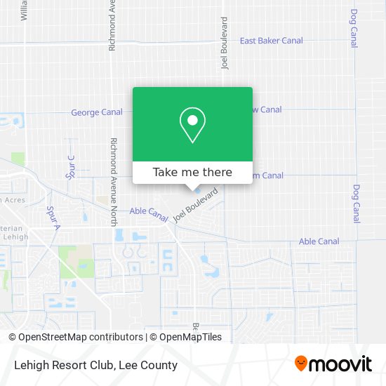 Lehigh Resort Club map
