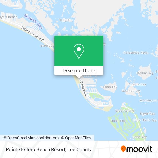 Pointe Estero Beach Resort map