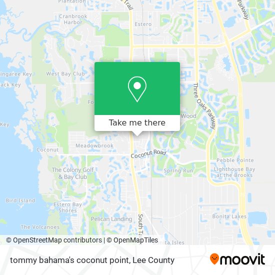 Mapa de tommy bahama's coconut point