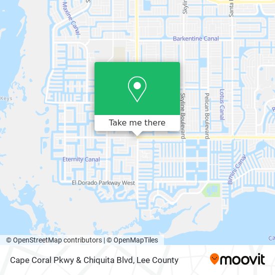 Mapa de Cape Coral Pkwy & Chiquita Blvd