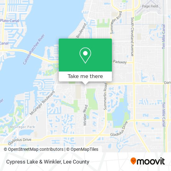 Cypress Lake & Winkler map