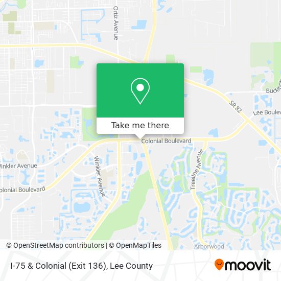 I-75 & Colonial (Exit 136) map