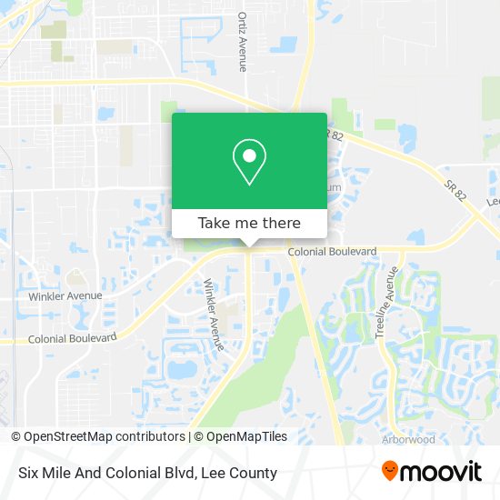 Mapa de Six Mile And Colonial Blvd