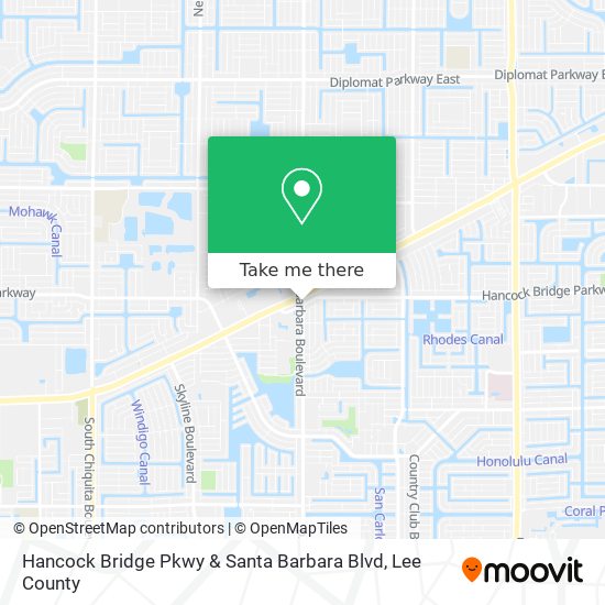 Hancock Bridge Pkwy & Santa Barbara Blvd map