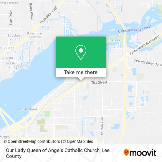 Our Lady Queen of Angels Catholic Church map