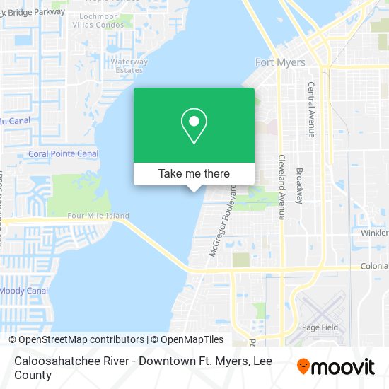 Caloosahatchee River - Downtown Ft. Myers map