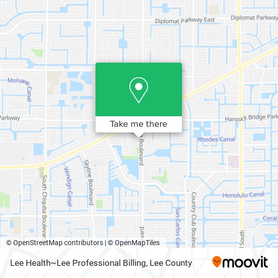 Lee Health~Lee Professional Billing map