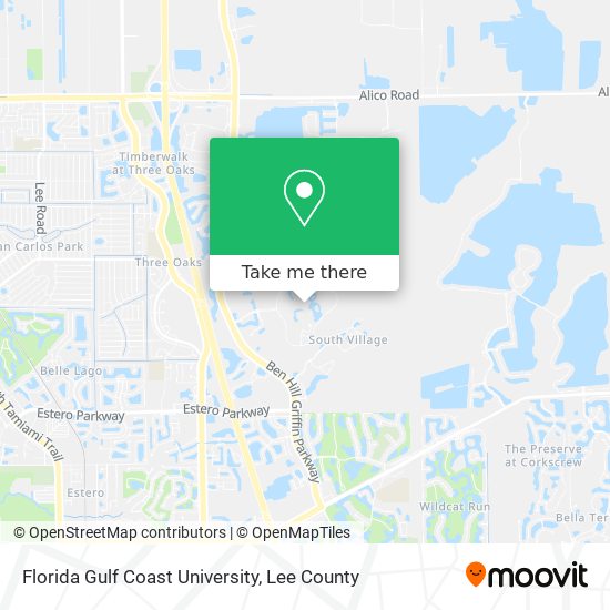 Florida Gulf Coast University map