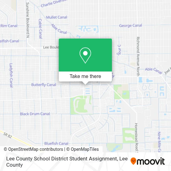 Lee County School District Student Assignment map