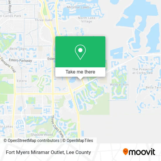 Fort Myers Miramar Outlet map