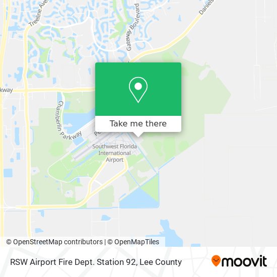 RSW Airport Fire Dept. Station 92 map