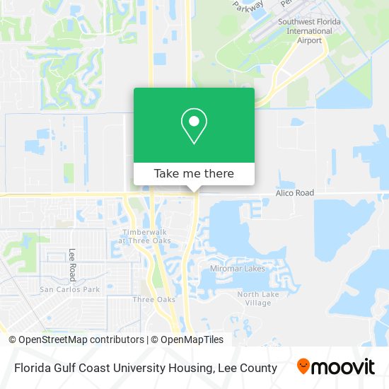 Florida Gulf Coast University Housing map