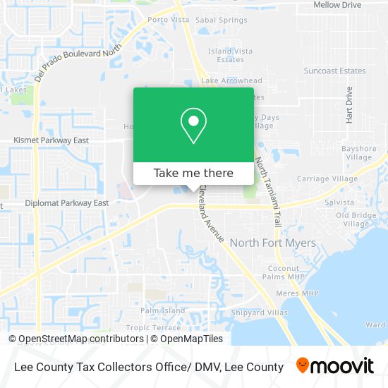 Lee County Tax Collectors Office/ DMV map